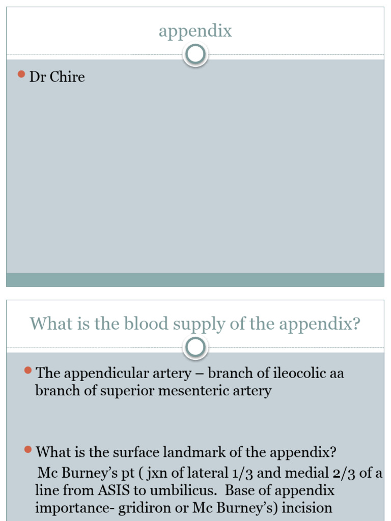Appendix Anatomy and Appendicitis Overview | PDF | Medical Specialties ...