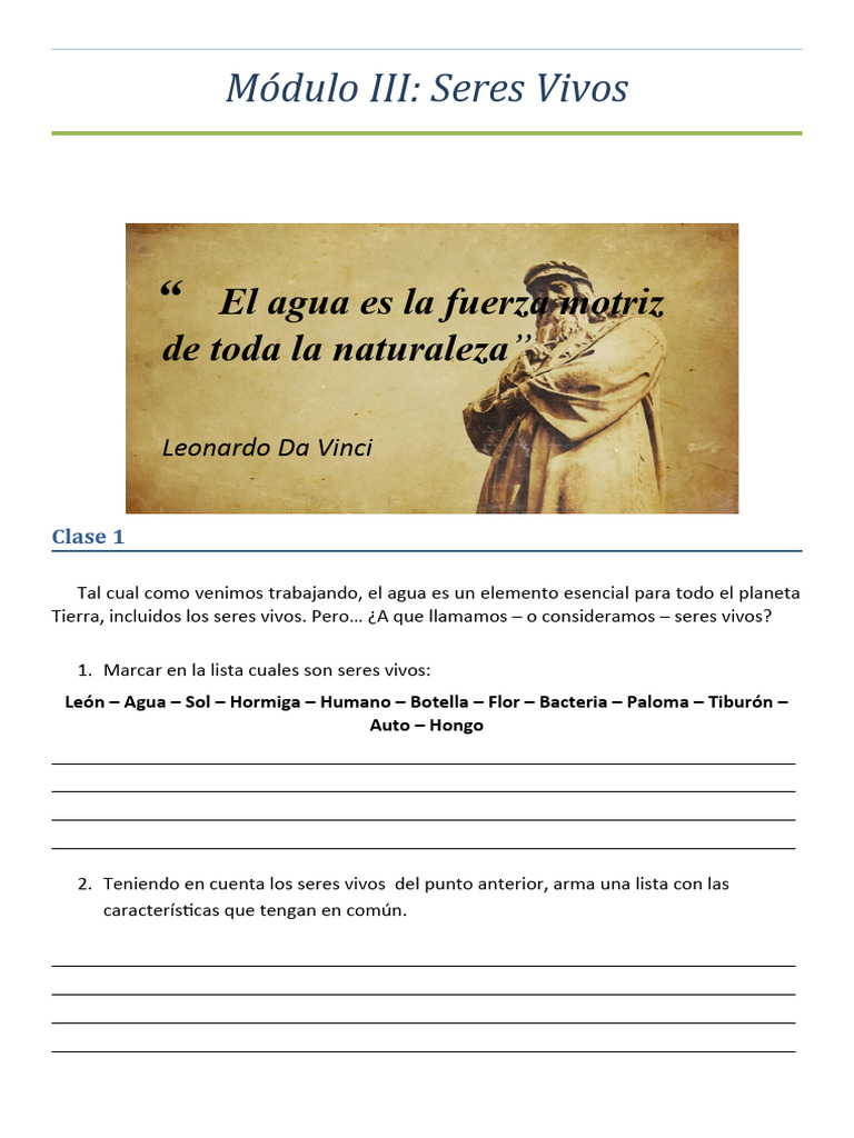 Módulo III seres vivos | PDF