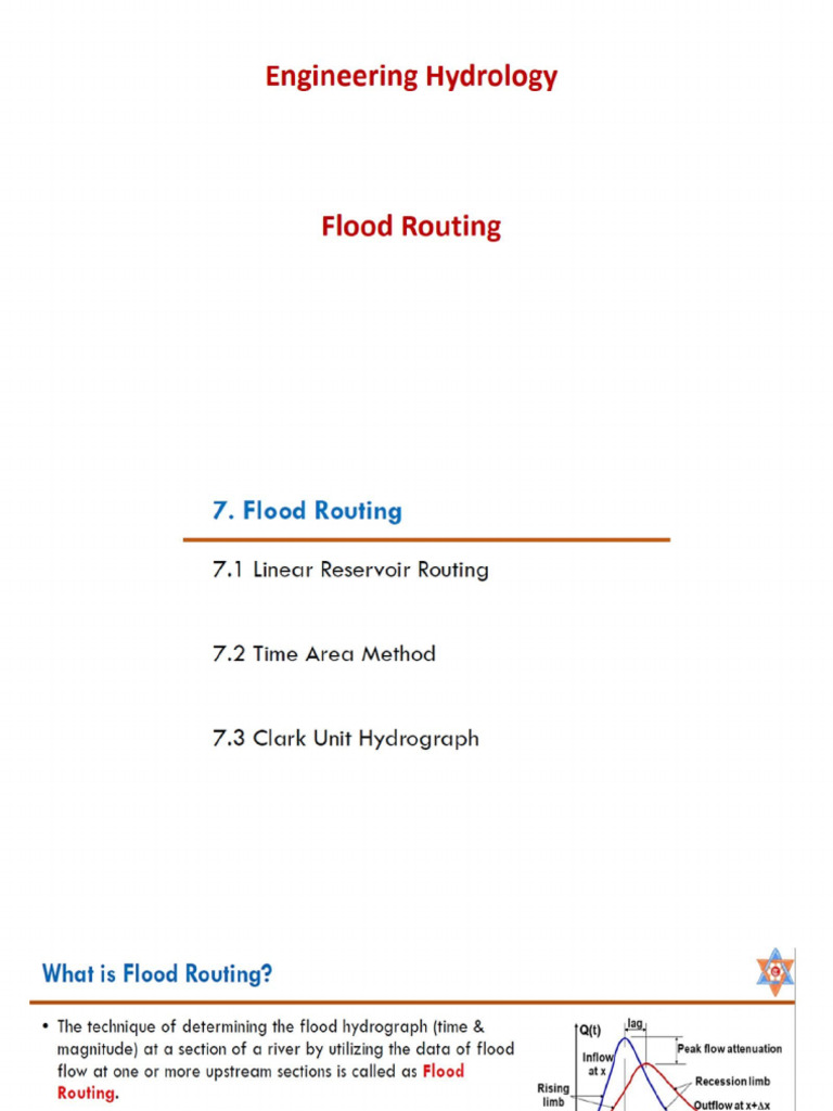 CH - 7 - Flood Routing | PDF
