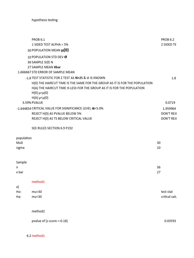 Hypothesis Testing Analysis | PDF | Statistical Significance | P Value