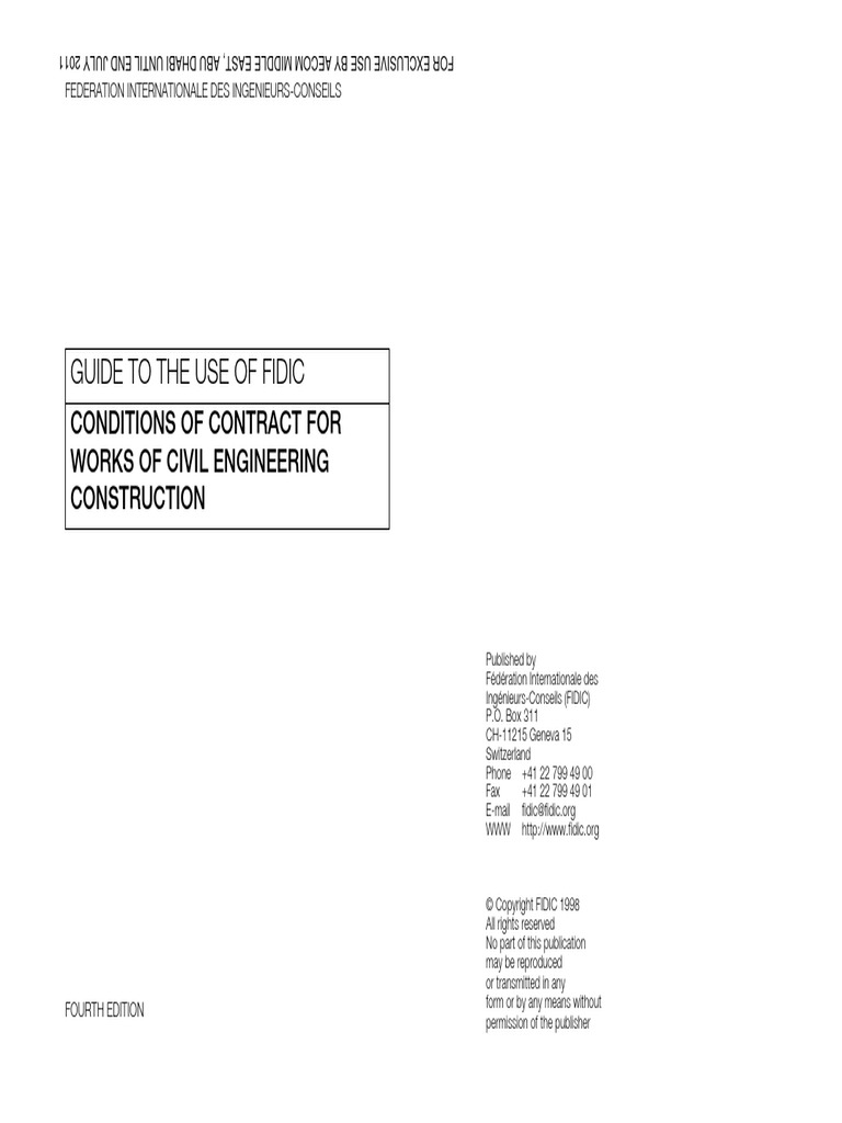 Guide To 1999 English RED BOOK Construction Contract | PDF | Employment ...