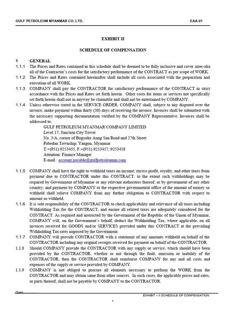 Gulf Petroleum Myanmar Compensation Schedule | PDF | Taxes | Toyota