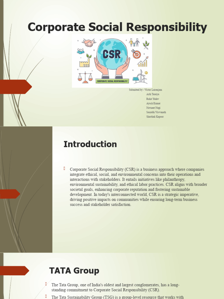 CSR Initiatives and Best Practices | PDF | Corporate Social ...
