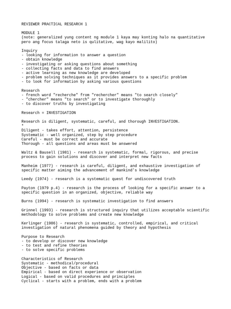 PR 1 | PDF | Qualitative Research | Methodology