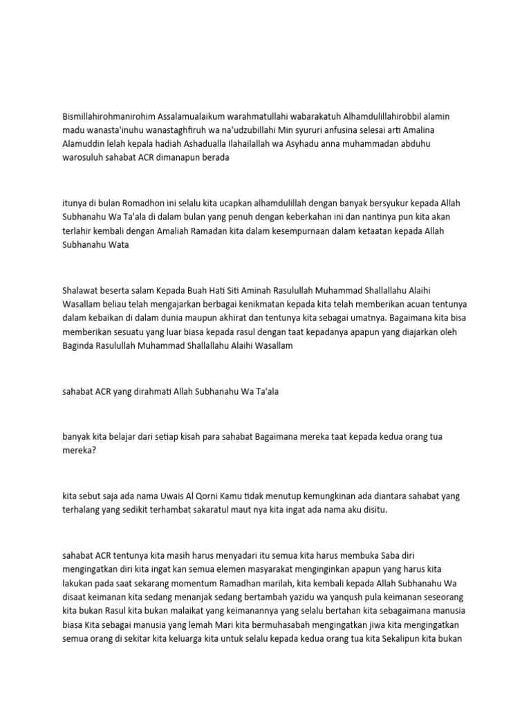 Contoh Kultum | PDF