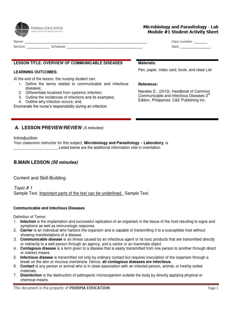 Hes007 Lab Session 1 Sas Pdf Infection Epidemics