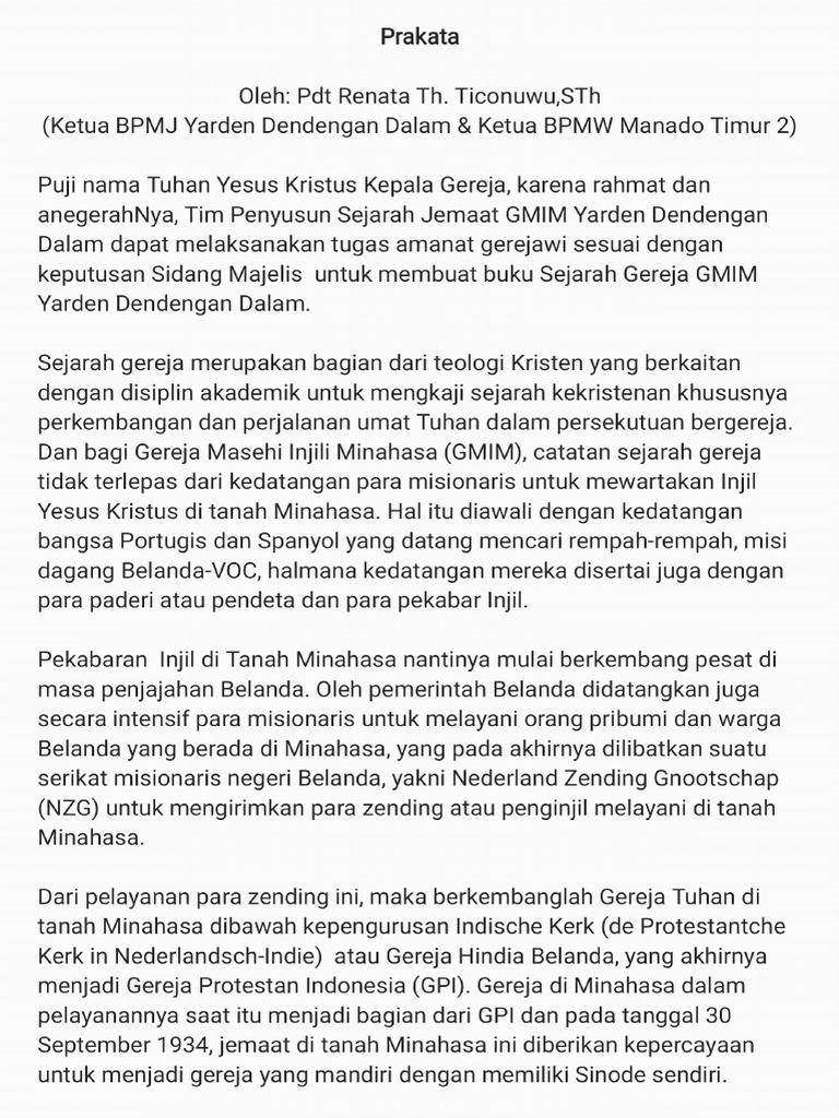 Prakata Sejarah Gereja - 240131 - 111040 | PDF