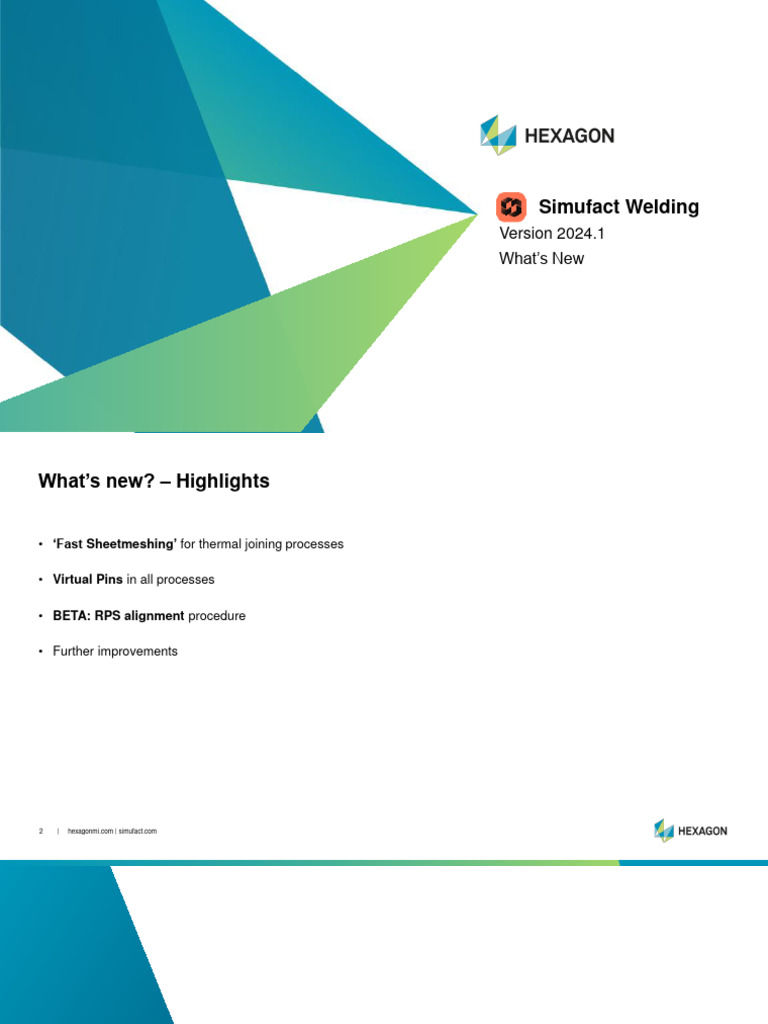 Simufact Welding 2024.1 Updates | PDF | Simulation | Computing