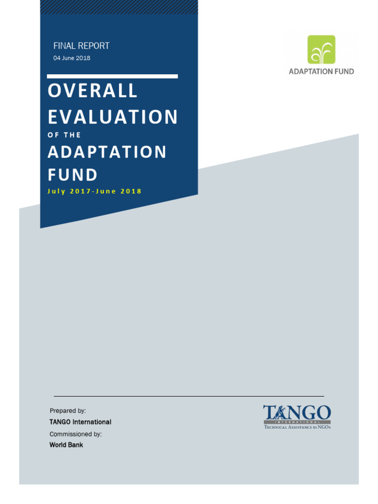 Adaptation Fund Evaluation Pdf United Nations Framework Convention