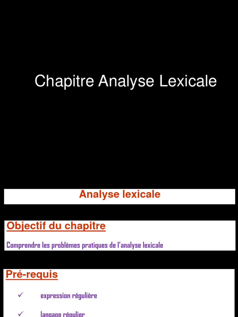 Rôle et mise en œuvre d'un analyseur lexical | PDF | Analyse syntaxique ...