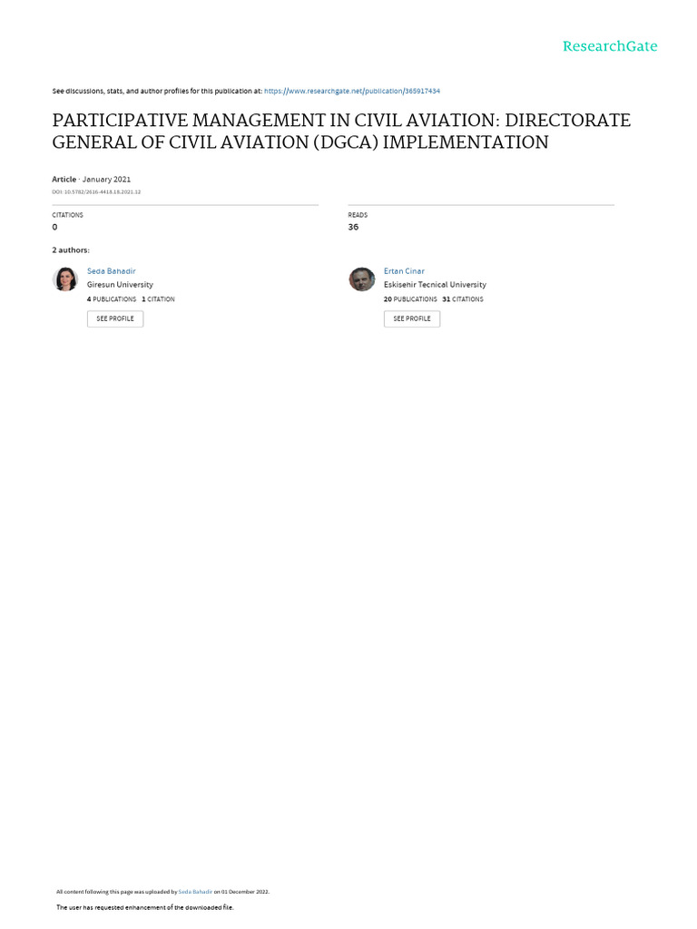 participative-management-in-civil-aviation-directorate-general-of