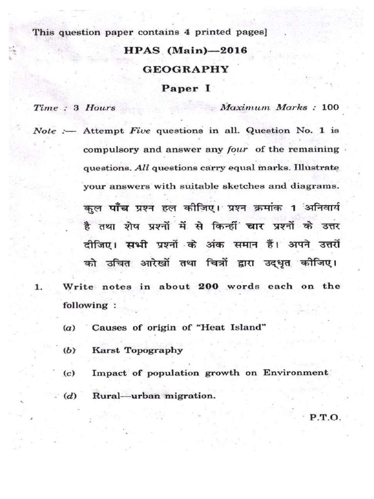 2018 3 Geography Paper I Pdf