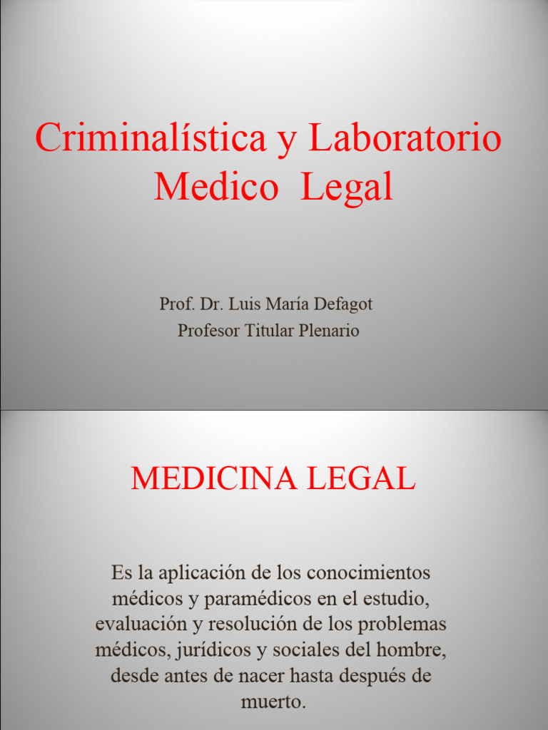 Criminalística Médico Legal por Defagot | PDF | Ciencia forense