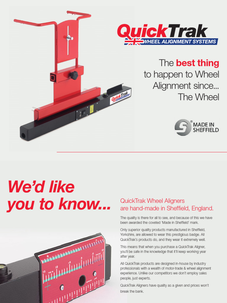 QuickTrak Wheel Aligners: Quality & Value | PDF | Steering | Tire