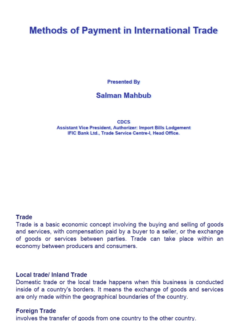 Methods Of Payment Uk