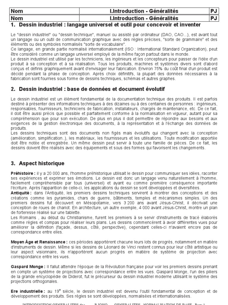 2 Introduction Generalites | PDF | Dessin technique | Dessin
