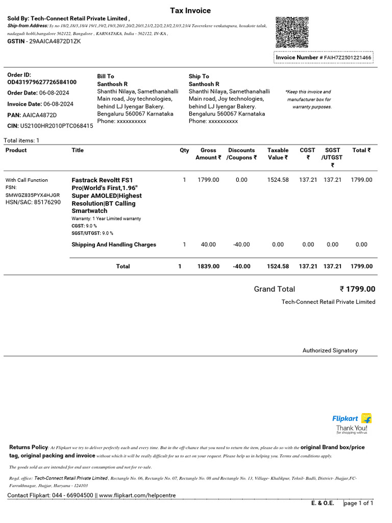 Fastrack Watch Customer Care