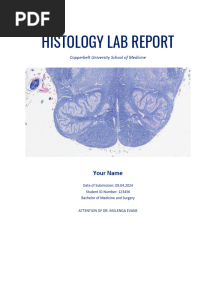 Histology Lab Report Template.