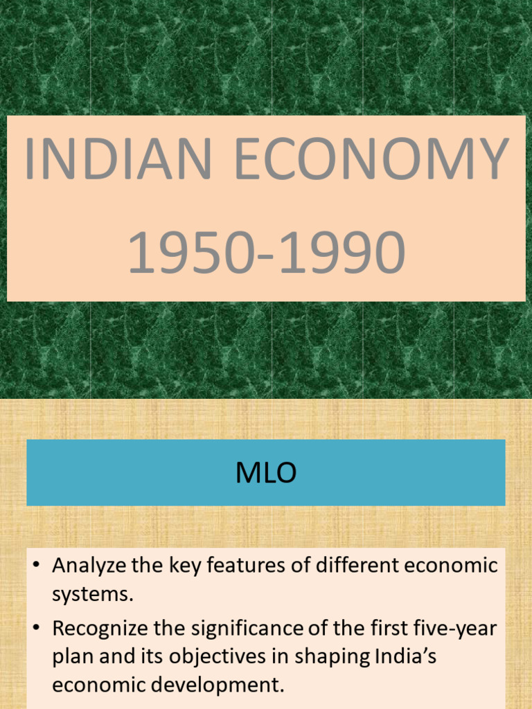 Indian Economy 1950 1990 Pdf Agriculture Green Revolution