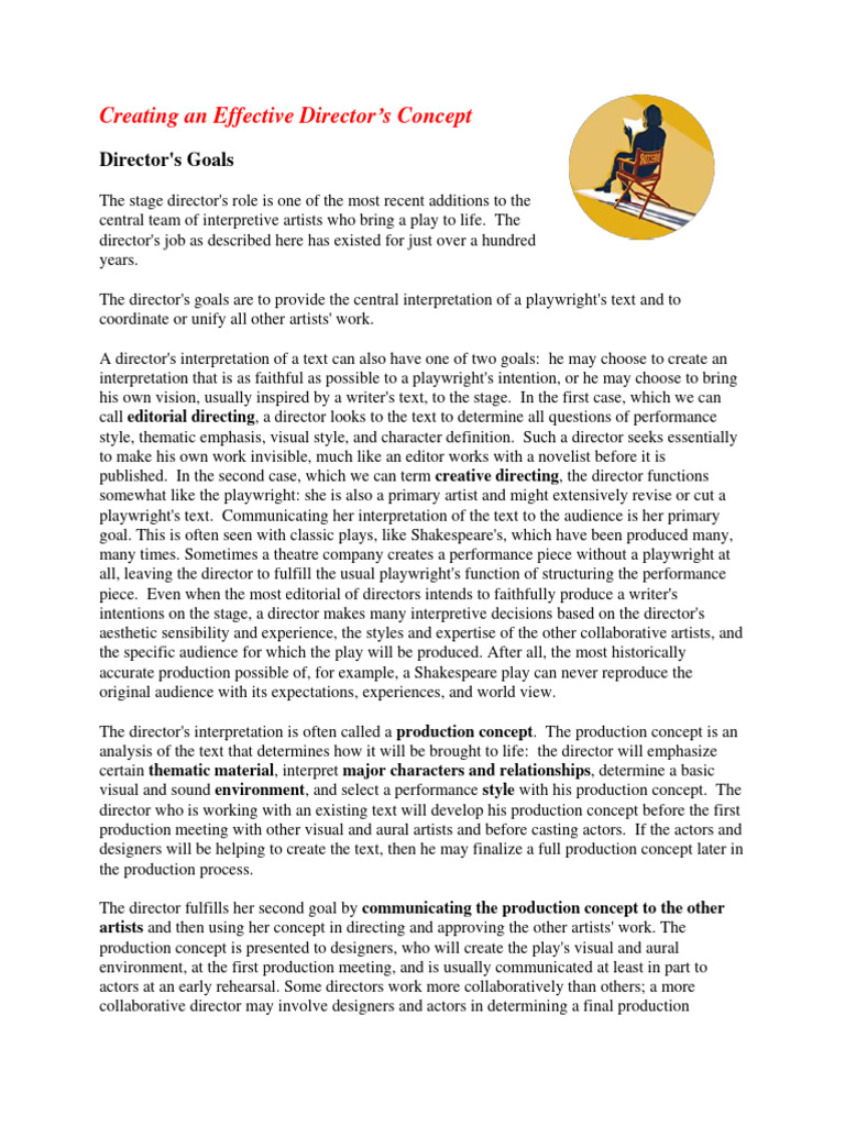 Effective Director's Concept Guide | PDF | Experience | Knowledge