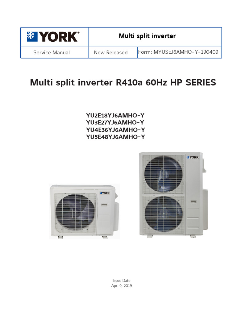 YORK - Multi split Condensadora Inverter YUSE(18-48)YJ6AMHO-Y - Service ...