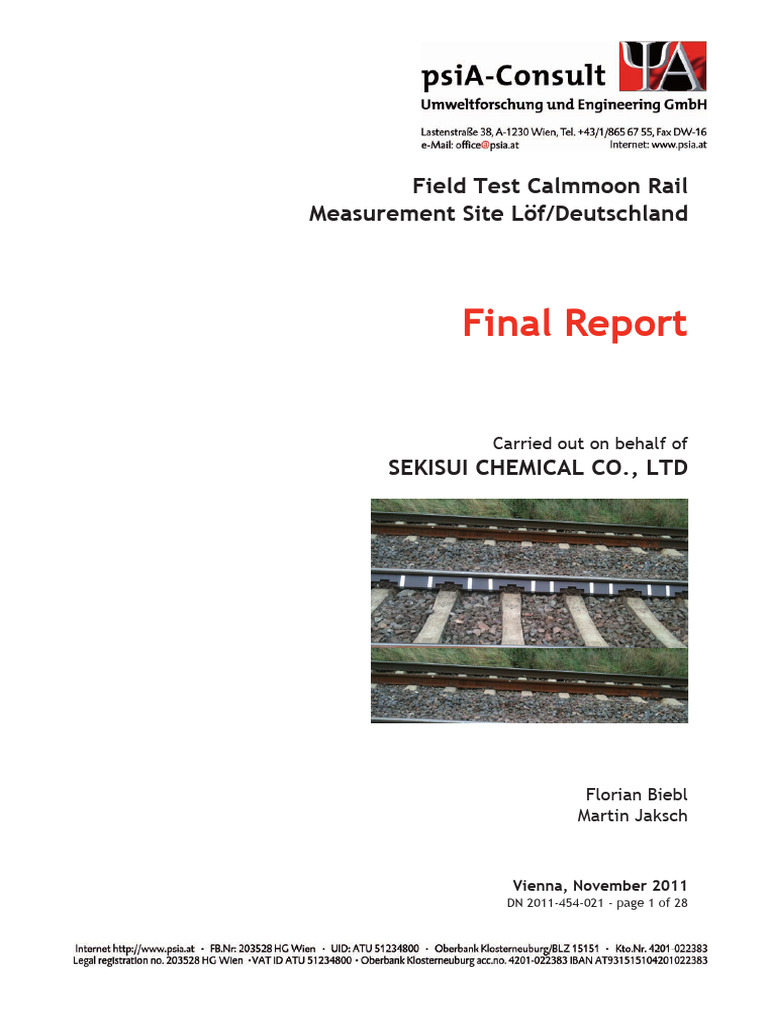 2-CR Loef Final Report en | PDF | Train | Noise