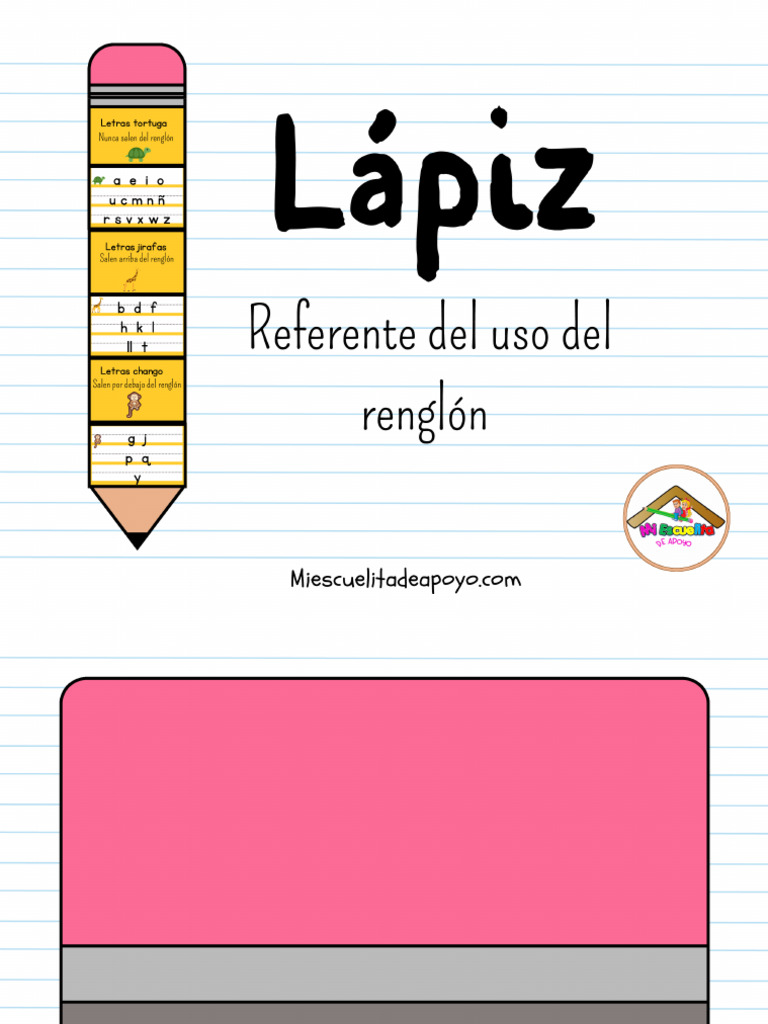Póster de Lapiz Letras Tortuga Jirafa y Mono | PDF