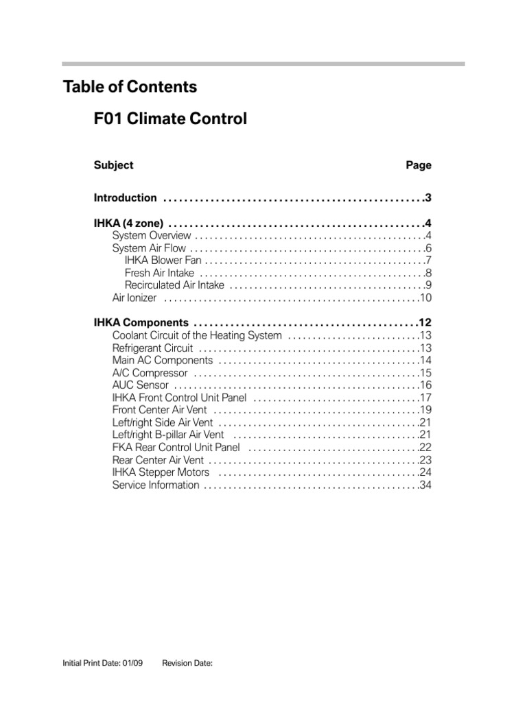 08 - F01 Climate Control | PDF | Air Conditioning | Building Engineering