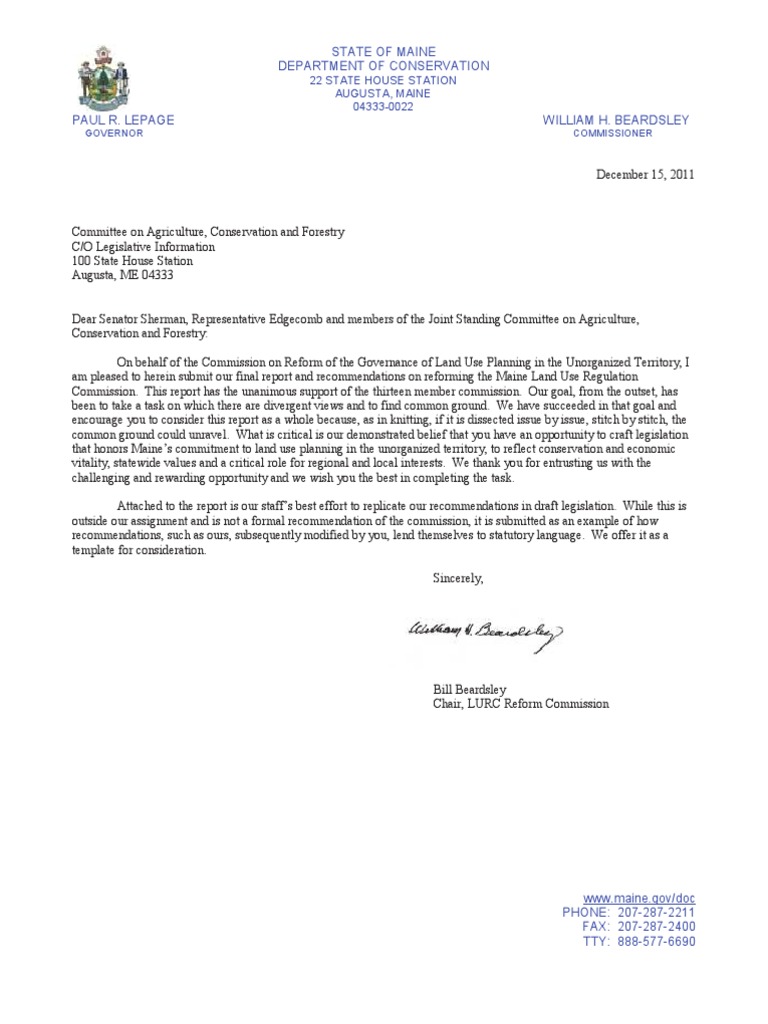 LURC Reform Commission Final Document Zoning Consensus Decision Making