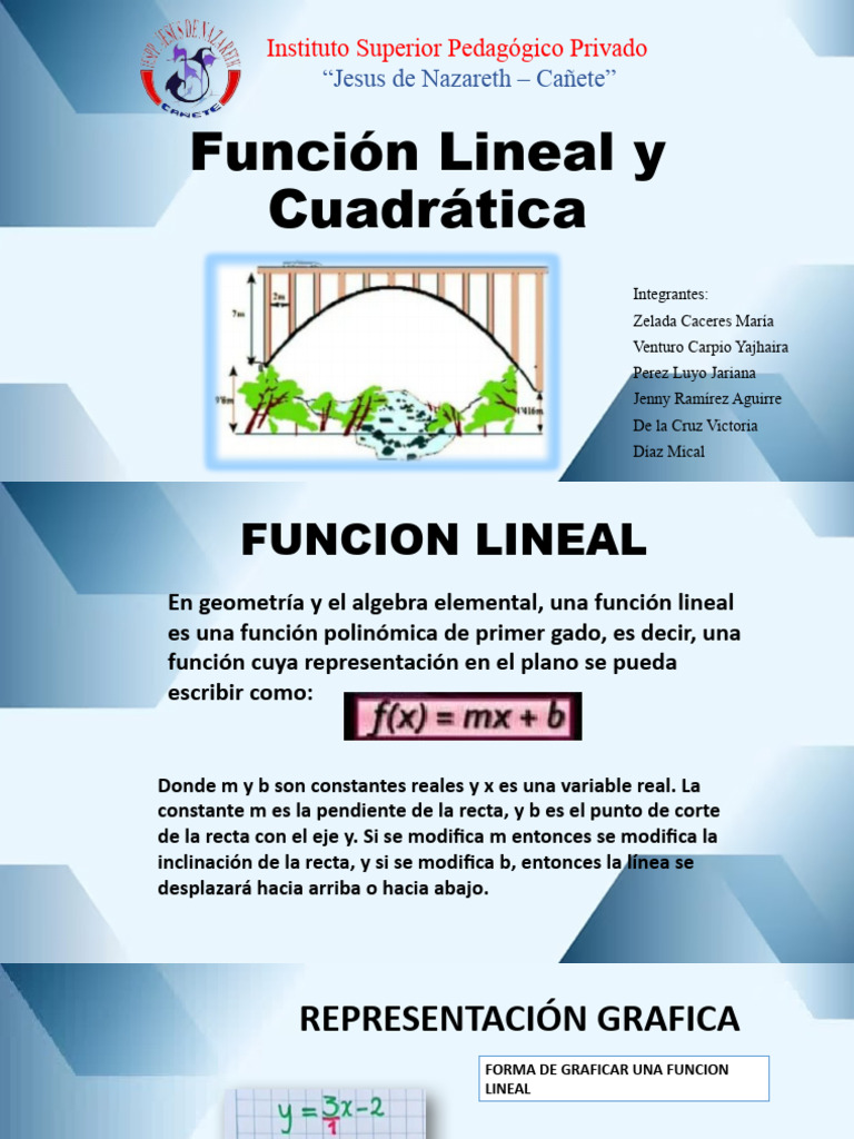 Funciones Lineales y Cuadráticas: Guía | PDF