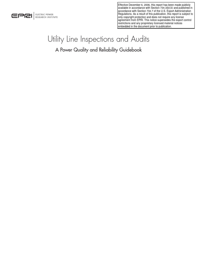 Utility Line Inspections and Audits | PDF | Reliability Engineering ...