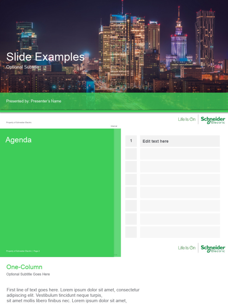 Schneider electric slide examples pdf