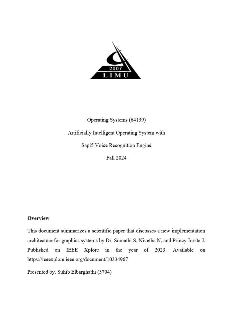 AI Operating System with Voice Control | PDF | Speech Recognition ...
