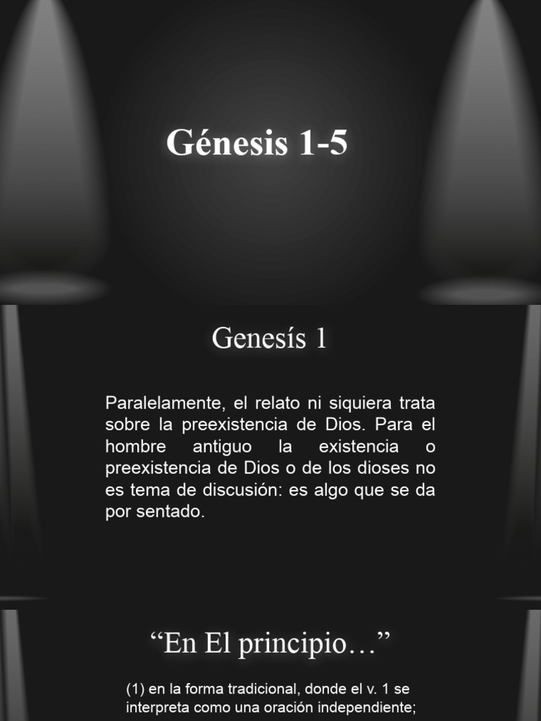Genesis 1-5 | PDF | Narrativa de la creación del Génesis | Creencia ...