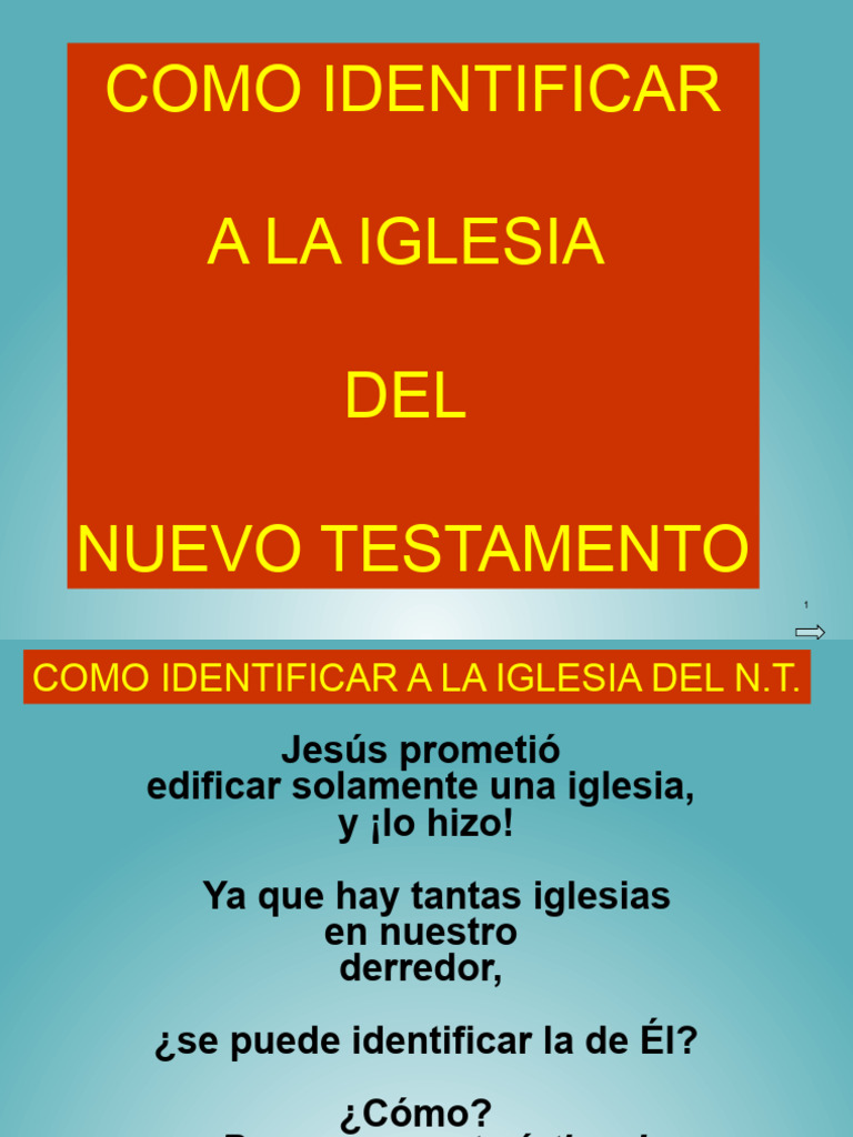 Identificando la Iglesia del Nuevo Testamento | PDF | Cristo (título ...