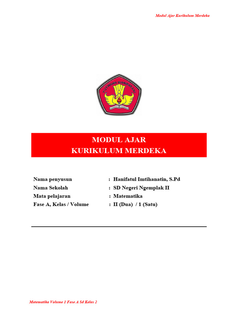 Modul Ajar Matematika Kelas 2 SD | PDF | Karier & Perkembangan