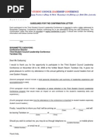Confirmation Letter