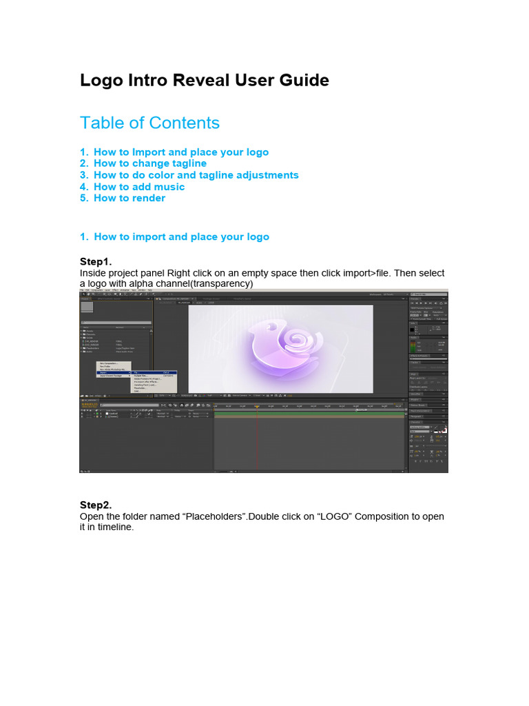 Logo Intro Reveal User Manual | PDF | Icon (Computing) | System Software