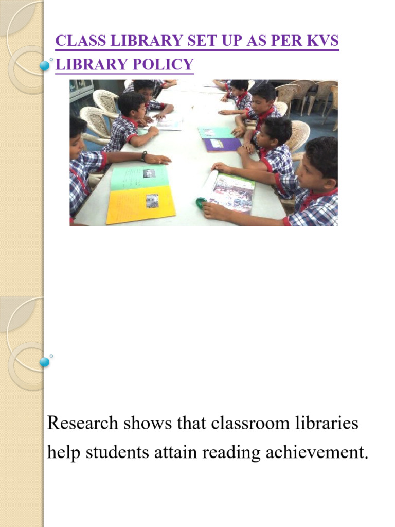 KVS Class Library Setup Guidelines | PDF | Libraries | Teachers