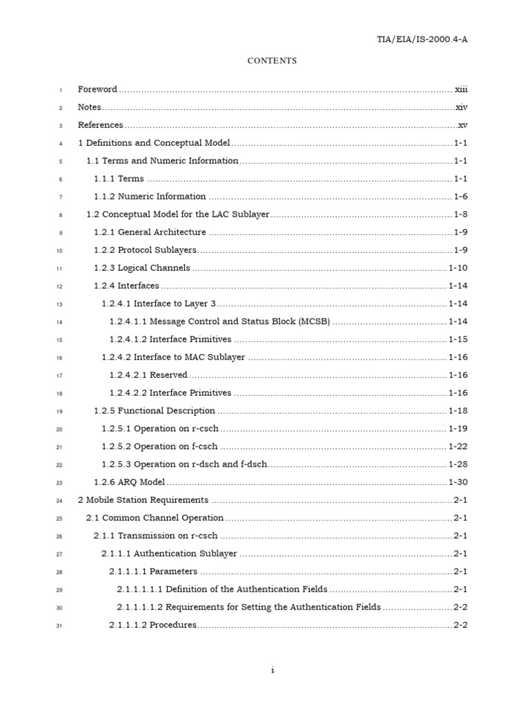 TIA/EIA/IS-2000.4-A Standards Overview | PDF | Telecommunications ...