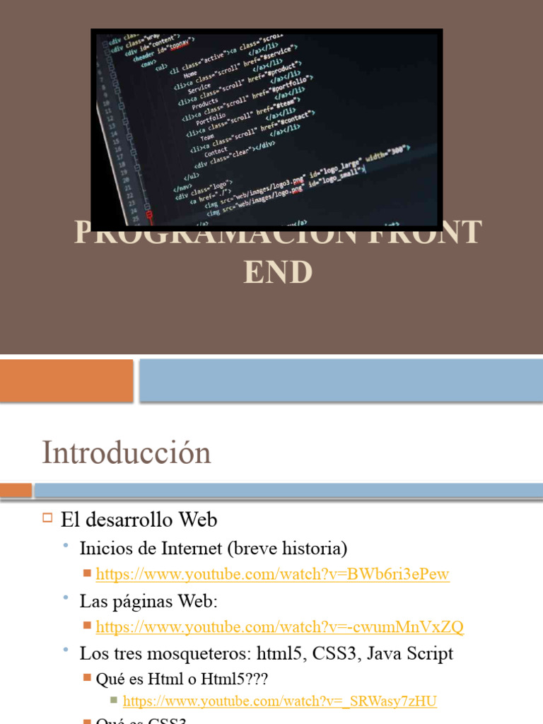 Introducción a HTML5 y Estructura Web | PDF | HTML | Script Java