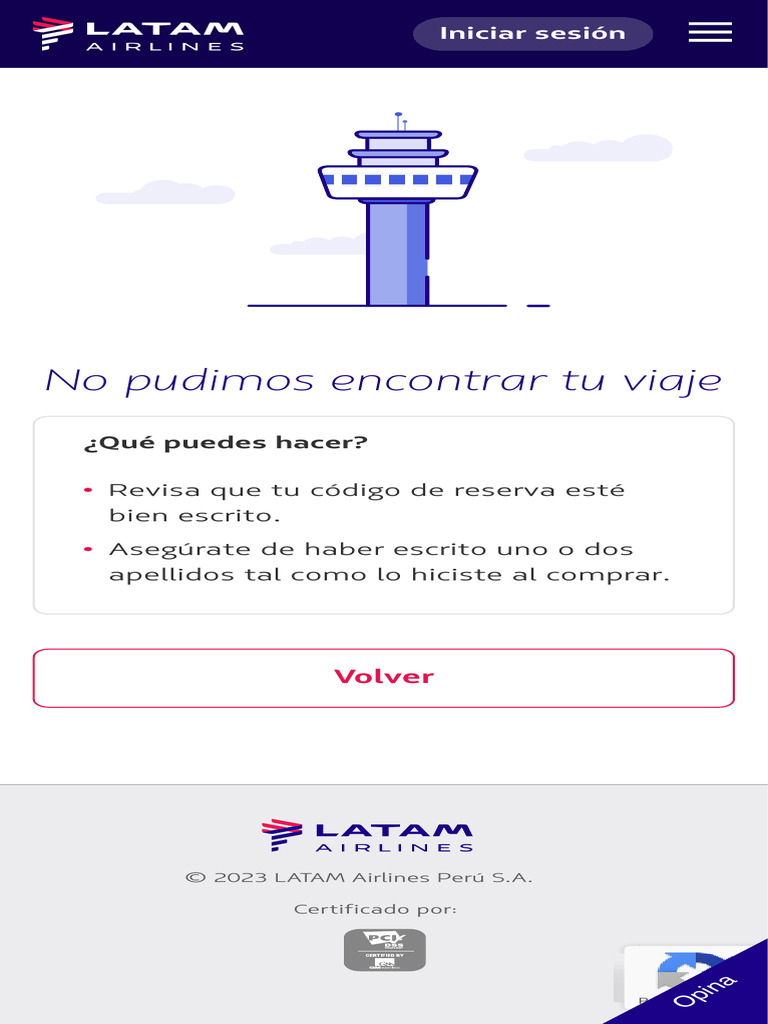 No se encuentra tu viaje en LATAM | PDF
