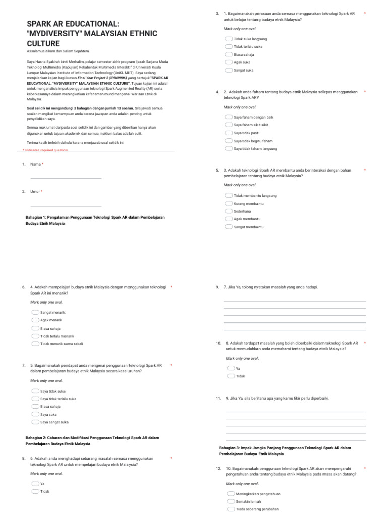 Spark Ar Educational Mydiversity Malaysian Ethnic Culture Google | PDF