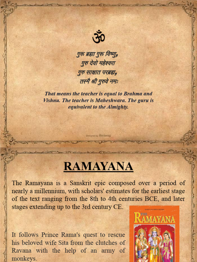 Overview of the Ramayana Epic | PDF | Sita | Rama