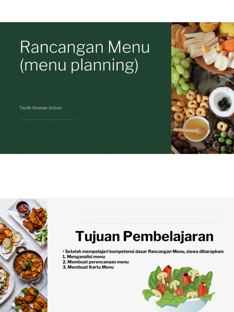 Perencanaan Menu | PDF