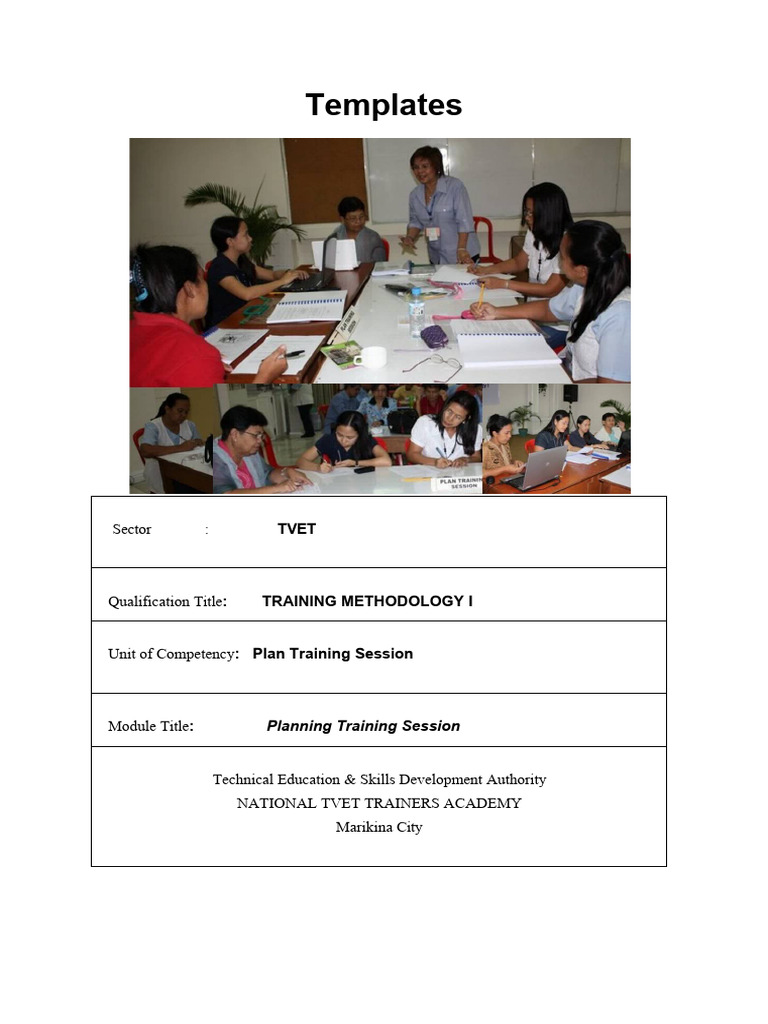 Training Session Planning Template | PDF | Learning | Behavior Modification