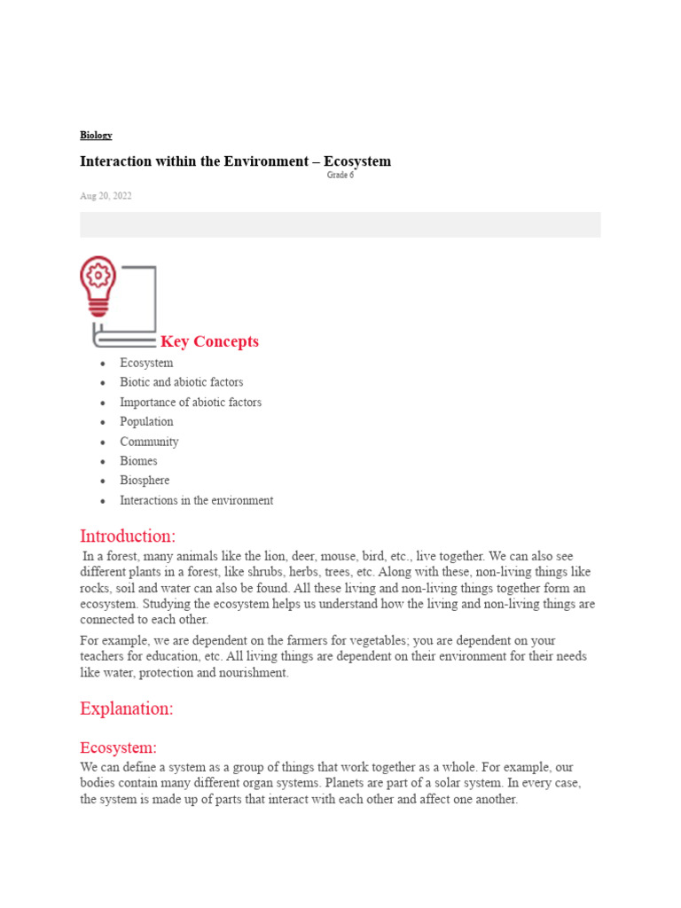 People & The Earth's Ecosystem Module 1 | PDF | Ecosystem | Natural ...