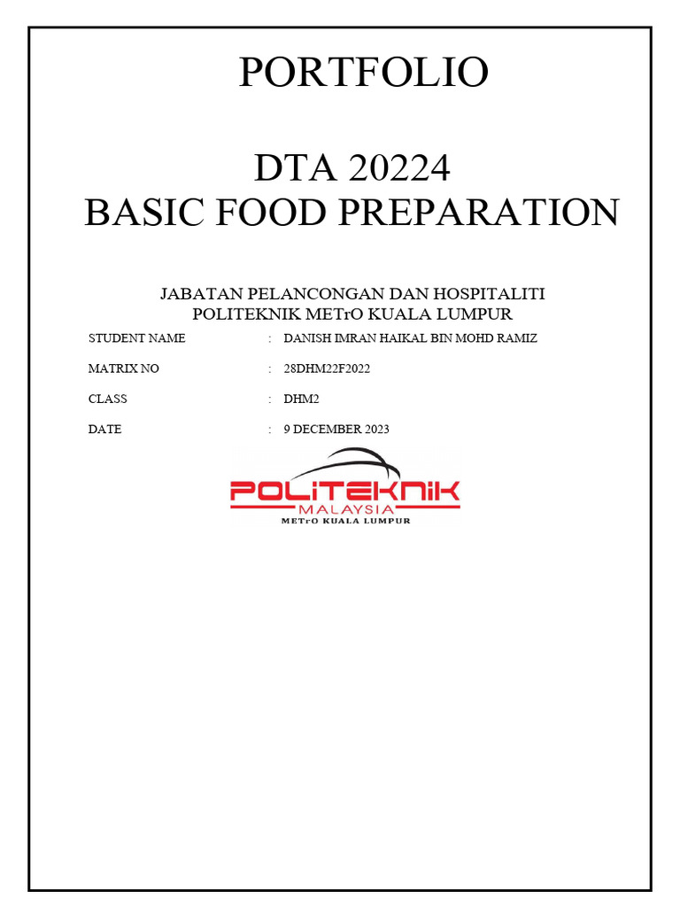 Fail Portfolio | PDF | Coleslaw | Desserts