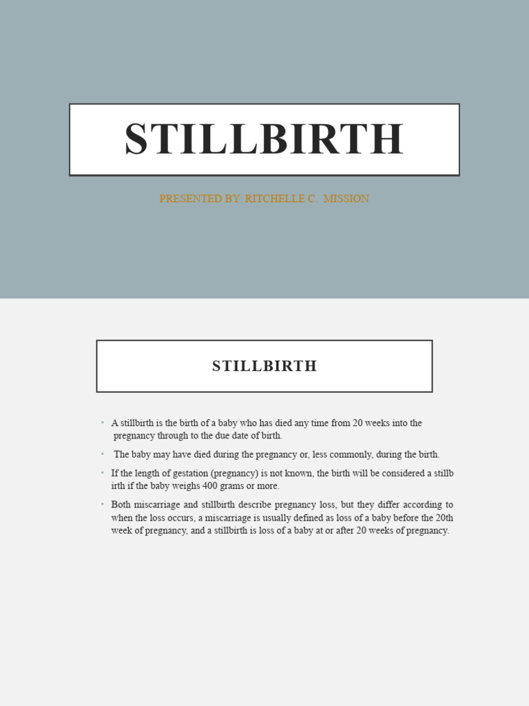 Understanding Stillbirth: Causes and Support | PDF | Pregnancy ...