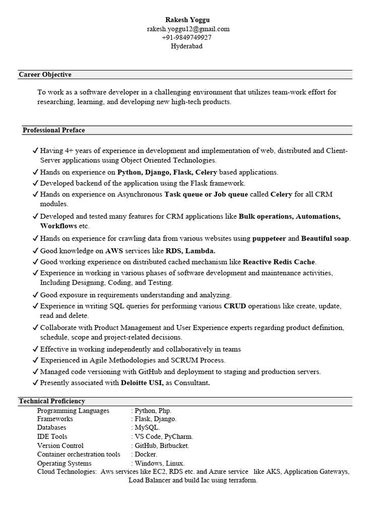 Rakesh cv latest 2 pdf application software python programming